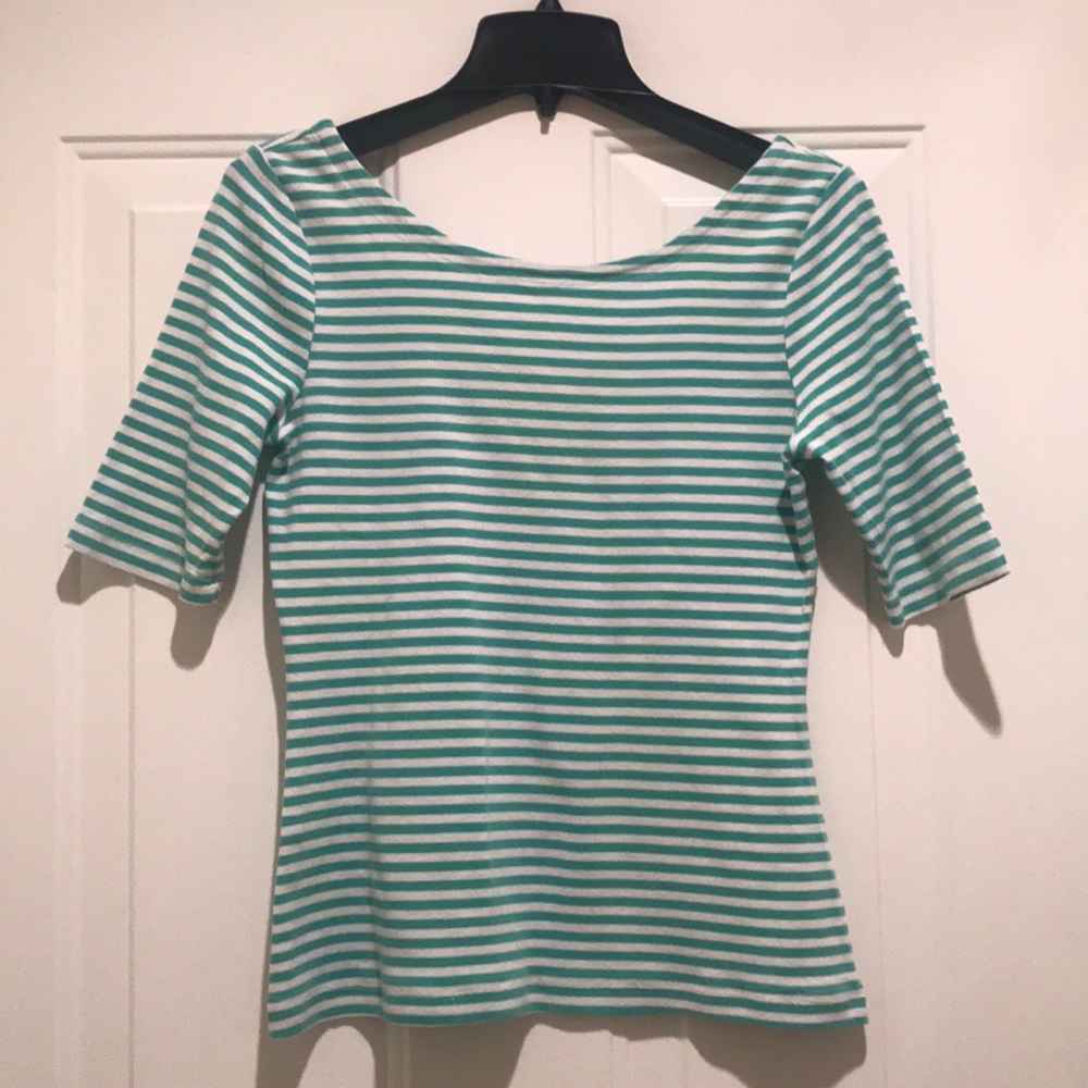 Sale-MUST SELL! Banana Republic Green/White Top!